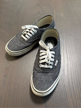Vans Black Heather Low-Top Lace-Up Sneakers